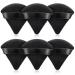 D Powder Puff Triangle Makeup Puffs for Loose Setting Powder Face Body, Foundation Blender Velour, Super Soft Eye Makeup Wedges Beauty Tools 6 PCS Black