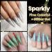 YTD Likomey Colorful Glitter Gel Nail Polish Set - 8 Pcs 6ml with Base and Top Coat - Sparkly Rainbow Manicure Kit in Lavender, Mint, Blue, Silver, Gold, Red, Pink, Green - Buy Online on SooperMarket.com