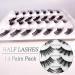 Shop Half Lashes: 14 Pairs Natural Cat Eye False Eyelashes - Handmade Soft Faux Mink & Clear Band - Buy Online on SooperMarket.com