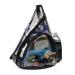 Clear Sling Bag - Medium Transparent Crossbody Clear Backpack, Messenger Tote with Outer Pockets for Concert, Festival & Stadium Necessities, Purse, Fanny Pack Alternative, Makeup, Travel, Outdoor Use Sling Backpack