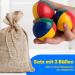 Mister M Juggling Balls - 3 Eco-Friendly Balls in Beige Jutesack | Waterproof Easy to Grab | Ideal for Beginners & Professionals | Includes App & Online Video Tutorial - Buy Online on SooperMarket.com