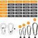Premium Karabiner Set (60mm 80mm 100mm) - Heavy-Duty Snap Lock Steel Carabiners for Camping Hiking & Key Rings (10-Pack Up to 350kg) - Buy Online on SooperMarket.com