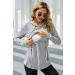 Sosolism Women's Nursing Hoodie | Maternity Breastfeeding Top | Long Sleeve Pregnancy Sweatshirt | XL Light Grey - Buy Online on SooperMarket.com