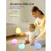 Synighty Dimmable Silicone LED Night Light for Children - 8 Color Changing 1-Hour Timer Memory Function Type C Charging - Perfect Egg-Shaped Bedside Lamp for Breastfeeding (White) - Buy Online on SooperMarket.com