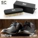Stone and Clark Premium White Horsehair Shoe Brush - 100% Horse Hair Bristles for Perfect Leather Polish - Concaved Beech Wood Handle - Shoe Care Essential - Buy Online on SooperMarket.com