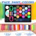 40-Piece Kids Face Paint Kit | 20 Colors with Stickers, Brushes, Sponges & Split Cake | Professional Face Painting Set - Buy Online on SooperMarket.com