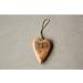 Creative Co-op Mango Wood Hanging Heart with Metal Love Brown 8" Tall - Buy Online on SooperMarket.com