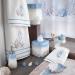 Avanti Linens Abstract Coastal Collection White/Blue Embroidered Fingertip Towel - Soft & Absorbent Cotton - Buy Online on SooperMarket.com