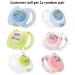 Glow in the Dark Silicone Bow Tie Baby Pacifiers - BPA Free Oval 2 Pack - Buy Online on SooperMarket.com