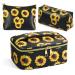 MAGEFY 3 Piece Cosmetic Bag (Sunflower)