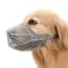 Mesh dog muzzle muzzle for dogs breathable muzzle for dogs muzzle for dogs with a rounded mesh adjustable breathable mesh muzzle (Grau) Gray S