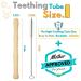 Soft Silicone Teething Tubes for Babies (4 Pack) with Cleaning Brush - Safe Teether Toy for Infants & Toddlers - Buy Online on SooperMarket.com