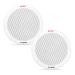 Pyle 6.5 Inch Dual Marine Speakers - 2 Way Waterproof and Weather Resistant Outdoor Stereo Sound System with 400 Watt Power, Polypropylene Cone and Butyl Rubber Surround - 1 Pair - PLMR605W(White) Speakers Standard Packaging