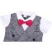 AmzBarley Baby Boys Gentleman Suit Set | Long/Short Sleeve Shirt, Pants, Vest, Bowtie | Grey | 1-2 Years - Buy Online on SooperMarket.com