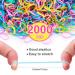 2000 PCS Mini Rubber Bands for Hair with Colorful Elastics - Kids & Baby Hair Ties Set with Topsy Tail Tools | YLYL Multicolor - Buy Online on SooperMarket.com