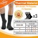 Welwoos 3 Pairs ThermoSocks for Men | Warm Thick Winter Ski Socks | Breathable Outdoor Socks 36-42 | Blue Gray Stripes - Buy Online on SooperMarket.com