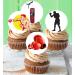 24 x Pre-Cut Boxing 4 Edible Stand up Wafer Paper Cupcake Toppers Cake Decorations Birthday Party Sport Martial Art