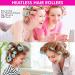 ZABLEE 33pcs Hair Rollers With Clips- 18 Self Grip Rollers -12 Duckbill Sectioning Clips -2 Comb -1 Braid Device For Hair curlers Roller for Long/short Hair Curly. Size 44mm 36mm 25mm For Adults-Kids - Buy Online on SooperMarket.com