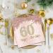 40 Pink Birthday Napkins - 60th Birthday Party Decor | 33x33cm Paper Napkins for Men Women & Girls - Buy Online on SooperMarket.com