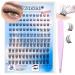 wiwoseo Self Adhesive Eyelashes No Glue Needed False Lashes Individual Cluster Eyelashes Natural Look Cluster Lashes Extension Reuseable Self Adhesive Lashes for Beginners DIY at Home(120pcs 8-16MM) E-8-16MM-i