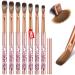 Saviland 7PCS Acrylic Nail Brush Set  Kolinsky Acrylic Brushes for Acrylic Application, Rose Gold Nail Brushes for Acrylic Application, for Acrylic Powder, Acrylic Nail Kit, Nail Extension for Nail Art School and Practice