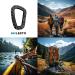 Holesto Plastic Carabiner Set - Tactical Black D-Shape Hooks for Outdoor - Durable ABS - 5-Pack - Buy Online on SooperMarket.com