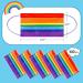 Tomorotec 60PCS Rainbow Disposable Face Masks with Purple Elastic Ear Loops - 3-Layer Soft Fit for Adults - Buy Online on SooperMarket.com