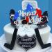 Arthsdite 1Pc Ice Hockey Cake Topper Happy Birthday Sign Sport Cake Decorations Puck Theme for Kids Girl Boy Man Women Birthday Party Supplies - Sliver Glitter Silver - Buy Online on SooperMarket.com