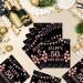 40 Ros gold Napkin Set | 50th Birthday Party Paper Napkins 33x33cm | Perfect for Stylish Celebrations - Buy Online on SooperMarket.com