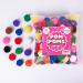 Adeweave 1.5 Inch 100 Pom Poms - Multicolor Soft and Fluffy Craft Pompoms in Assorted Colors - Buy Online on SooperMarket.com