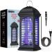 Electric Bug Zapper Indoor & Outdoor LUUGUYI 360 UV Mosquito Zappers Killer 4000V Electric Insect Fly Zapper Mosquito Trap No Odor & Chemicals Mosquito Lamp Bulb Black