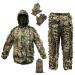 ANYDKE Ghillie Suit Camouflage Hunting Suits Outdoor 3D Leaf Lifelike Camo Clothing Lightweight Breathable Hooded Apparel Suit for Jungle Shooting Airsoft Woodland Photography or Halloween Fit tall 5.9-6.2ft