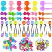 100 Pcs Girls Hair Accessories  Self Hinge Barrettes for Toddler Girls and Hair Ball Ties for Girls Hair 80s 90s Bow Flower Hair Tie Plastic Hair Clips for Baby Girls Toddlers (Cool)