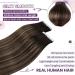 LAAVOO Real Hair Tape Extensions - Brown Ombre Skin Weft 50cm 20 Pcs Invisible Tapes Dark Brown to Light Brown Balayage 50g #2/8/2 - Buy Online on SooperMarket.com