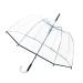 SMATI Stick Automatic Clear Dome Umbrella Adult - Birdcage Bubble See Through (Transparent)
