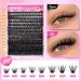 wiwoseo Russian Cluster Lashes Kit - Individual Eyelash Extensions with Glue (0.07D Volume, 9-16MM) - Buy Online on SooperMarket.com
