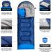 BISINNA 4 Season Backpacking Sleeping Bag with Pillow - Waterproof Lightweight Warm Washable for Adults Kids - Ideal for Camping Hiking Mountaineering - Blue (Right Zipper) - Buy Online on SooperMarket.com