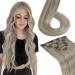 Laavoo clip in Extensions real hair blonde real hair extensions clip Double Golden Blond Highlight Middle Blond Clip in hair extension real naar smooth 105g 7pcs #16/245cm-105g 4.1/22