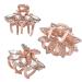 3PCS Crystal Rhinestone Rose Gold Hair Claw Clips for Women & Girls - Buy Online on SooperMarket.com