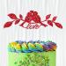 Personalize Pro Love Bird Glitter Cake Topper Cupcake Topper Perfect for Your Special Day Love Theme Wedding Engagement Anniversaries Valentine's Day Cake Picks Decorations - Red Love with Birds Kissing Red - Buy Online on SooperMarket.com