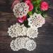 TOSSEY 12PCS Mini Vintage Handmade Crochet Doilies Flowers 100% Cotton Crochet Doilies Appliques Patches for Clothing Headbands Hats Gift Package Need (Beige) Beige 3" - Buy Online on SooperMarket.com