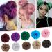 Synthetic Hair Bun Extensions Hairpiece 45g Thick Messy Hair Scrunchies for Women Updo ponytail Extensions - Pink Scrunchie 45 g Pink