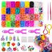 Yowamho 1581+ Loom Bands Kit in 30 Variety Colors, Rubber Band Bracelet Kit for Kids Weaving DIY Crafting Gift with Colorful Accessories for Kids Boys & Girls 1400