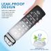 Enerbone 32oz Leakproof BPA-Free Water Bottle with Motivational Times & Straw - Gray-Black - Buy Online on SooperMarket.com