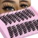 outopen Clusters Lashes Large Volume Flat Lash Cd Curl Manga Anime Cluster Individual Lashes Thai Style Fluffy And Thick Cat Eye Eyelash Extension DIY Eye Makeup (A03)