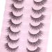 Handmade Lashes Clear Band Wispy False Eyelashes Natural Look 3D Faux Mink Lashes Wispies Natural Fake Lashes Cat Eye Strip Eyelashes Pack - Buy Online on SooperMarket.com