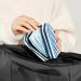 Blue & White Stripes Sanitary Napkin Storage Bag | Menstrual Cup & Nursing Pad Holder | Portable Period Pouch for Women & Teen Girls - Multi-Colored | 1Pc - Buy Online on SooperMarket.com