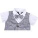 AmzBarley Baby Boys Gentlemans Tuxedo Romper Suit | Grey | 3-4 Years - Buy Online on SooperMarket.com