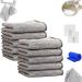 LONGLUAN Non-damaging Metal Bamboo Charcoal Cleaning Cloth Circularite Cleaning Pads Palutia Clean Cloth Non-Scratch Wire Dishcloth Resuable Double-Sided Mesh Metal Wire Cleaning Rag (10 Pcs)