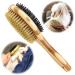 Grooming Brush for Dog & Cat 2 in 1 Dog Pin Brush and Bristle Soft Brush Dogs Comb and Brush for Cleaning Loose Fur & Dirt Msuitable for Long and Short-haired Dogs or Cats